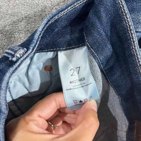 Mother The Looker Two Step Ankle Fray Skunk At The Tea Party Skinny Jeans 27 - Picture 11 of 12